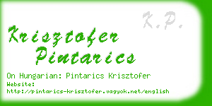 krisztofer pintarics business card